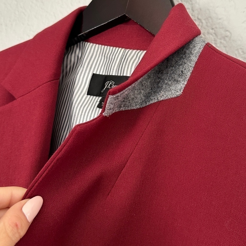 J. CREW Schoolboy Blazer Merlot Red Small - Picture 5 of 8